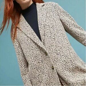 Anthropologie Cartonnier Rowan Leopard Blazer Coat XS